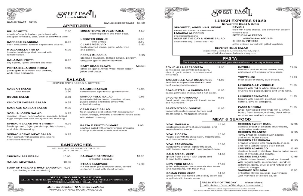 Lunch Menu